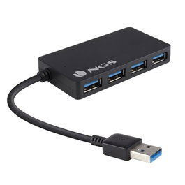 NGS iHub 3.0 Hub USB 4 Puertos USB 3.2 Gen 1 Negro