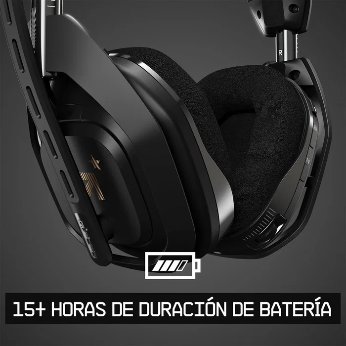 ASTRO A50 Auriculares Gaming Inalámbricos con Base Station para Xbox One/PC | Negro/Oro | Sonido Dolby Atmos | ASTRO Audio V2 | Diadema | Micrófono Boom ASTRO A50 Auriculares Gaming Inalámbricos con Base Station para Xbox One/PC | Negro/Oro | Sonido Dolby Atmos | ASTRO Audio V2 | Diadema | Micrófono Boom