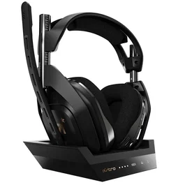 ASTRO A50 Auriculares Gaming Inalámbricos con Base Station para Xbox One/PC | Negro/Oro | Sonido Dolby Atmos | ASTRO Audio V2 | Diadema | Micrófono Boom