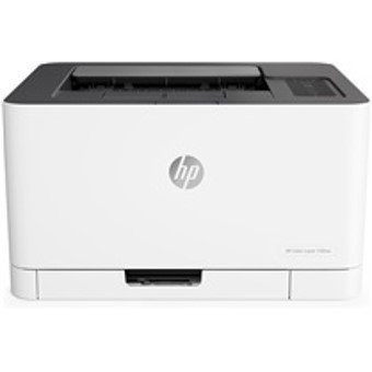 HP Color Laser 150NW - Impresora láser color compacta con Wi-Fi, LAN, funciones 4 en 1 (Imprimir, Copiar, Escanear, Fax) y pantalla LED
