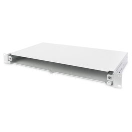 Digitus LWL Spleißbox 1HE Caja de empalmes de fibra óptica, extensible, cierre rápido, Interior, Acero