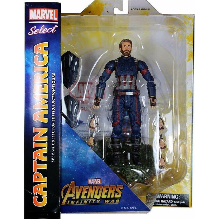 Diamond Select Figura Articulada Capitan America Vengadores Avengers Marvel PVC 18cm 16 Puntos Articulacion