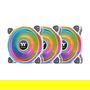 Thermaltake Riing Quad 12 RGB Ventilador para Radiador TT Premium Edition, Pack de 3, Blanco, 120mm