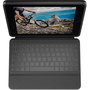 Logitech Rugged Folio - Funda con teclado incorporado para iPad 7ª generación, negro - Protección resistente con soporte ajustable y Smart Connector