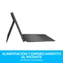 Logitech Rugged Folio 920-009317 Funda con Teclado para iPad 7ª, 8ª y 9ª Generación, Teclado QWERTY Español a Prueba de Salpicaduras, Smart Connector, Color Grafito