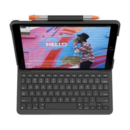 Funda para Tablet y Teclado Logitech 920-009478 Gris Grafito Qwerty Español QWERTY