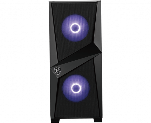 MSI MAG FORGE 100M Caja de PC Midi Tower Negra con Iluminación RGB y 2x USB 3.2