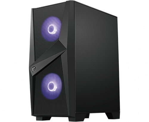 MSI MAG FORGE 100M Caja de PC Midi Tower Negra con Iluminación RGB y 2x USB 3.2