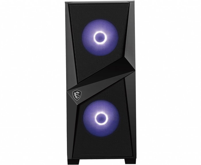 MSI MAG Forge 100M Caja Ordenador Torre Media, ATX/Micro-ATX/Mini-ITX, Lateral Cristal Templado, Ventiladores RGB, USB 3.0, Negro
