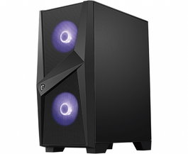 MSI MAG Forge 100M Caja Ordenador Torre Media, ATX/Micro-ATX/Mini-ITX, Lateral Cristal Templado, Ventiladores RGB, USB 3.0, Negro