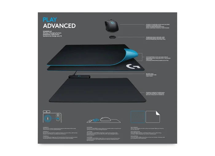 Logitech G POWERPLAY Alfombrilla de ratón con carga inalámbrica, Negro Logitech G POWERPLAY Alfombrilla de ratón con carga inalámbrica, Negro