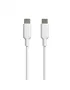 Muvit MCUSC0008 Cable USB Tipo-C Macho a USB Tipo-C Macho 1.2m, Carga Rápida 60W 3A y Datos, Blanco, 100% Reciclable, USB 2.0