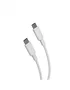 Muvit MCUSC0008 Cable USB Tipo-C Macho a USB Tipo-C Macho 1.2m, Carga Rápida 60W 3A y Datos, Blanco, 100% Reciclable, USB 2.0