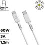 Muvit Cable USB 2.0 Tipo-C a Tipo-C MCUSC0008 1.2m Blanco