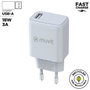 Muvit For Change Cargador de Pared MCACC0002 15W USB-A Blanco