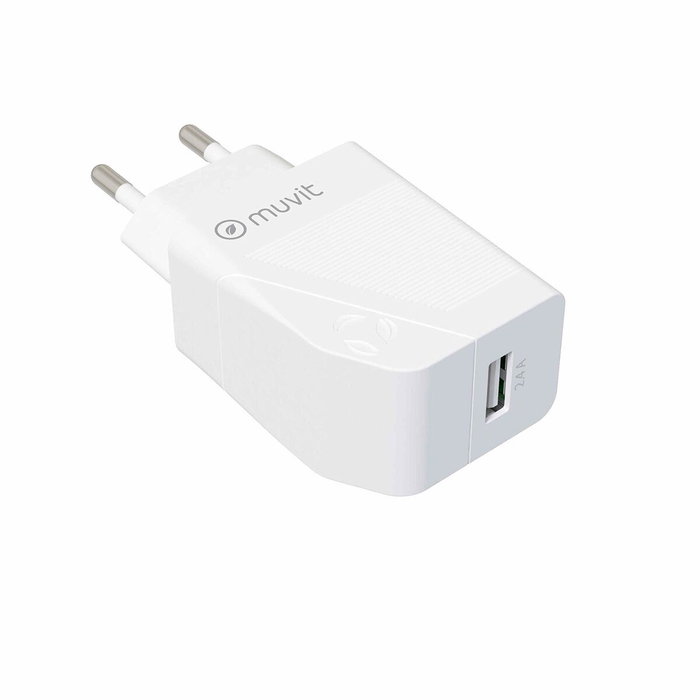 Muvit For Change Cargador de Pared MCACC0002 15W USB-A Blanco