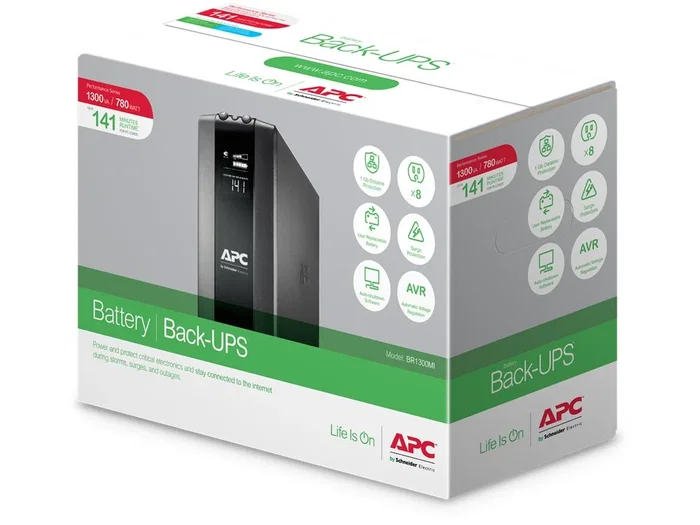 APC BR1300MI Back-UPS Pro 1,3 kVA 780 W 8 Salidas AC APC BR1300MI Back-UPS Pro 1,3 kVA 780 W 8 Salidas AC