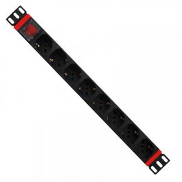 WP WPN-PDU-C01-08 Unidad de Distribución de Energía (PDU) 8 Salidas AC C14 Negro, Rojo