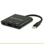 Conceptronic DONN01B Adaptador USB-C a HDMI/USB-A/60W PD, 15cm