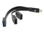 Conceptronic HUBBIES01B Hub USB-C con 1 puerto USB 3.0 y 2 puertos USB 2.0, Negro