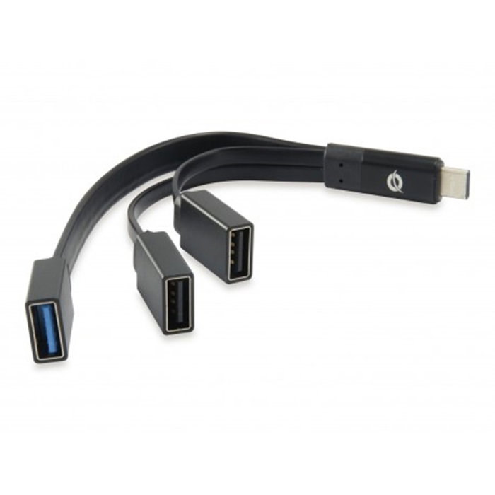 Conceptronic Hubbies01B Hub USB-C 3 Puertos con 2x USB 2.0 y 1x USB 3.0 - Negro Conceptronic Hubbies01B Hub USB-C 3 Puertos con 2x USB 2.0 y 1x USB 3.0 - Negro