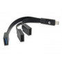 Conceptronic Hubbies01B Hub USB-C 3 Puertos con 2x USB 2.0 y 1x USB 3.0 - Negro