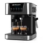 Orbegozo EX 6000 Cafetera Espresso Manual 1050W 20 Bares 1.5L, con Vaporizador y Bandeja Calientatazas, para Café Molido y Monodosis, Panel Táctil, Negro y Acero Inoxidable