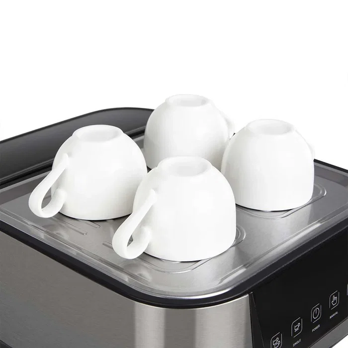 Orbegozo EX 6000 Cafetera Espresso Manual 1050W 20 Bares 1.5L, con Vaporizador y Bandeja Calientatazas, para Café Molido y Monodosis, Panel Táctil, Negro y Acero Inoxidable