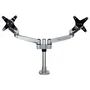 StarTech.com ARMDUALPS Soporte Brazo Articulado Premium Dual para 2 Monitores hasta 30" (68,6 cm) VESA 75/100 - Altura Ajustable hasta 10kg por Pantalla - Montaje Mordaza/Ojal Plata