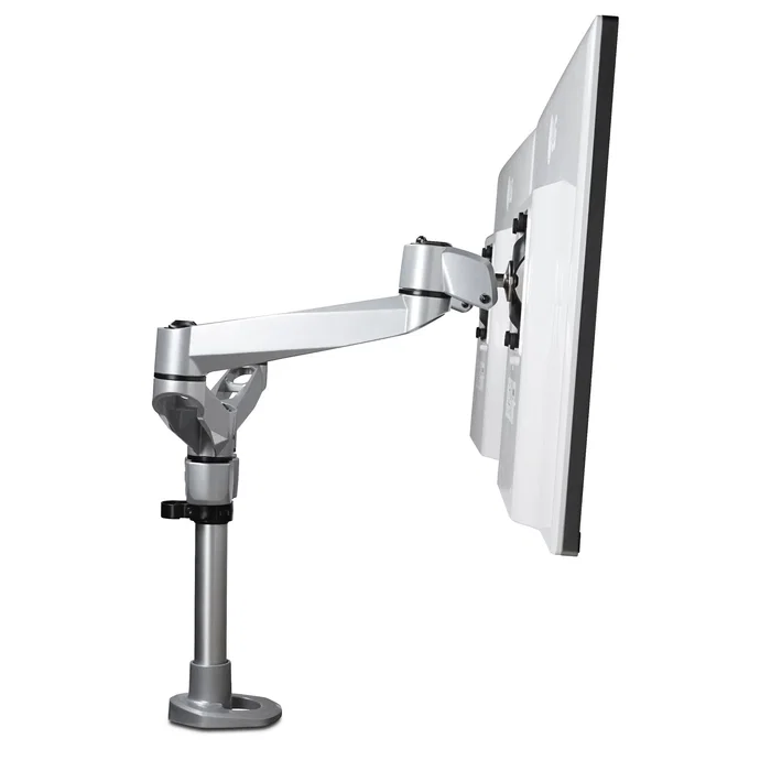 StarTech.com ARMDUALPS Soporte Brazo Articulado Premium Dual para 2 Monitores hasta 30" (68,6 cm) VESA 75/100 - Altura Ajustable hasta 10kg por Pantalla - Montaje Mordaza/Ojal Plata