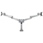 StarTech.com ARMDUALPS Soporte Brazo Articulado Premium Dual para 2 Monitores hasta 30" (68,6 cm) VESA 75/100 - Altura Ajustable hasta 10kg por Pantalla - Montaje Mordaza/Ojal Plata