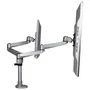 StarTech.com ARMDUALPS Soporte Brazo Articulado Premium Dual para 2 Monitores hasta 30" (68,6 cm) VESA 75/100 - Altura Ajustable hasta 10kg por Pantalla - Montaje Mordaza/Ojal Plata