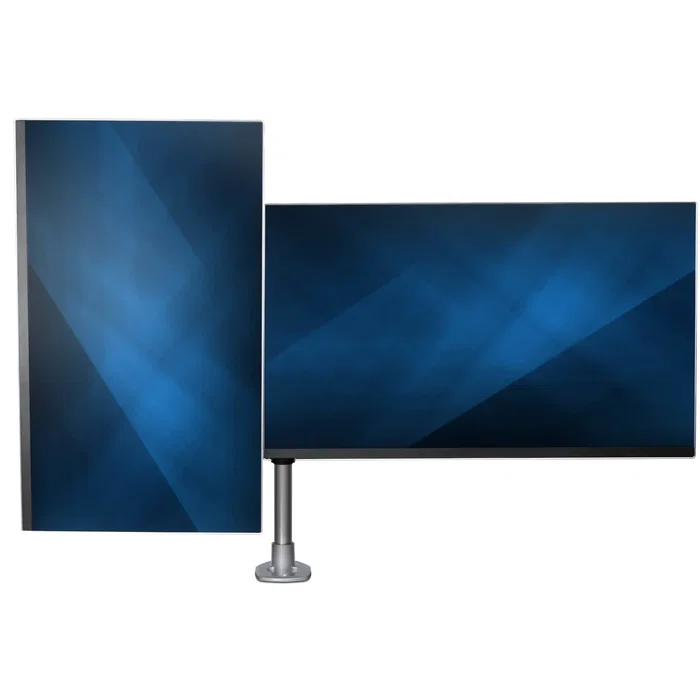 StarTech.com ARMDUALPS Soporte Brazo Articulado Premium Dual para 2 Monitores hasta 30" (68,6 cm) VESA 75/100 - Altura Ajustable hasta 10kg por Pantalla - Montaje Mordaza/Ojal Plata