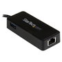 StarTech.com Adaptador de Red Gigabit USB-C con Puerto USB Extra - Ethernet 10/100/1000 Mbit/s, USB 3.1 Gen 1 (5 Gbit/s), Negro