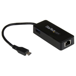 StarTech Adaptador de red USB-C a RJ45 Gigabit con puerto USB 3.1, US1GC301AU