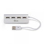 Quick Media Hub USB 2.0 QMH204P de 4 Puertos, Diseño Apple Style, Cable Shielded, Ideal para Mac