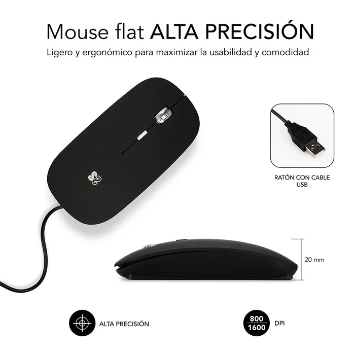 Subblim Select Pack Maletín para Portátil 15,6 pulgadas y Ratón USB Negro