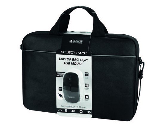Subblim Maletín para Portátil 15,6 Pulgadas con Ratón USB Select Pack Negro
