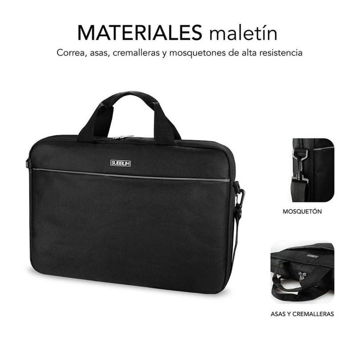 Subblim Maletín para Portátil 15,6 pulgadas con Ratón Inalámbrico Negro Subblim Maletín para Portátil 15,6 pulgadas con Ratón Inalámbrico Negro
