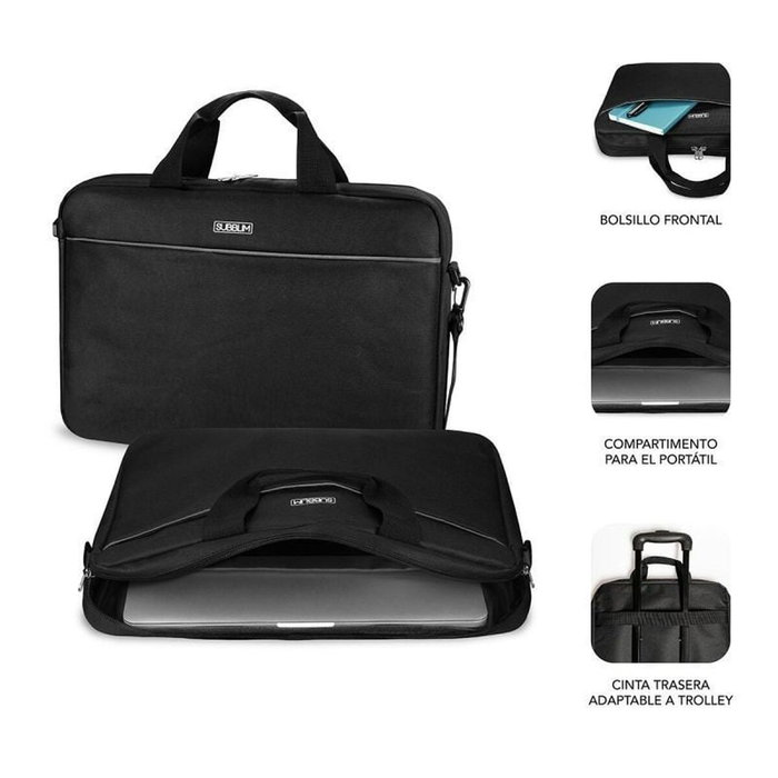 Subblim Maletín para Portátil 15,6 pulgadas con Ratón Inalámbrico Negro Subblim Maletín para Portátil 15,6 pulgadas con Ratón Inalámbrico Negro