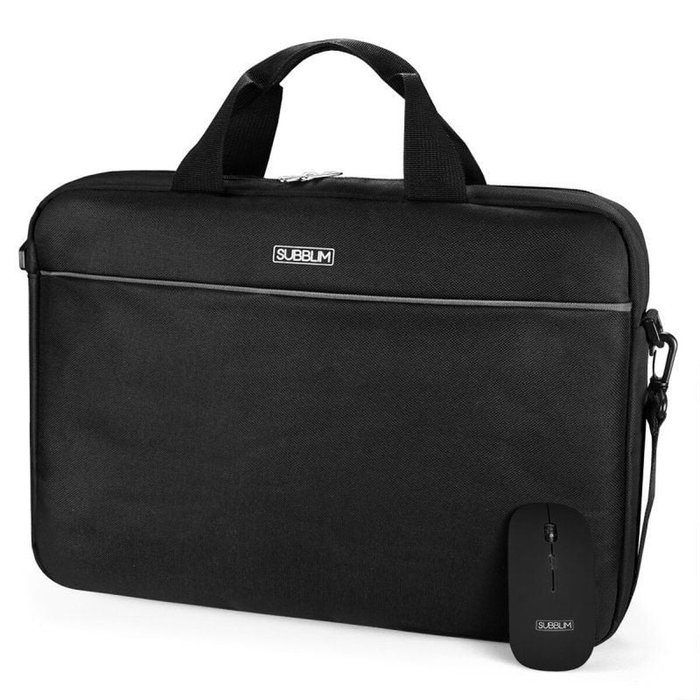 Subblim Maletín para Portátil 15,6 pulgadas con Ratón Inalámbrico Negro Subblim Maletín para Portátil 15,6 pulgadas con Ratón Inalámbrico Negro