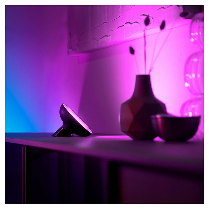 Philips Hue White and Color Ambiance Bloom - Lámpara de Mesa Inteligente, Bluetooth/Zigbee, Negro, LED Integrado 500lm Philips Hue White and Color Ambiance Bloom - Lámpara de Mesa Inteligente, Bluetooth/Zigbee, Negro, LED Integrado 500lm