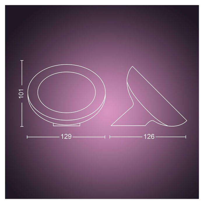 Philips Hue White and Color Ambiance Bloom - Lámpara de Mesa Inteligente, Bluetooth/Zigbee, Negro, LED Integrado 500lm Philips Hue White and Color Ambiance Bloom - Lámpara de Mesa Inteligente, Bluetooth/Zigbee, Negro, LED Integrado 500lm