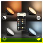 Philips Hue White and Color Ambiance Bloom - Lámpara de Mesa Inteligente, Bluetooth/Zigbee, Negro, LED Integrado 500lm
