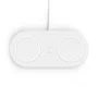 Belkin WIZ002VFWH Base Carga Inalámbrica Doble 10W Boost Charge, Cargador Inalámbrico Universal de Carga Rápida Interior USB, Color Blanco