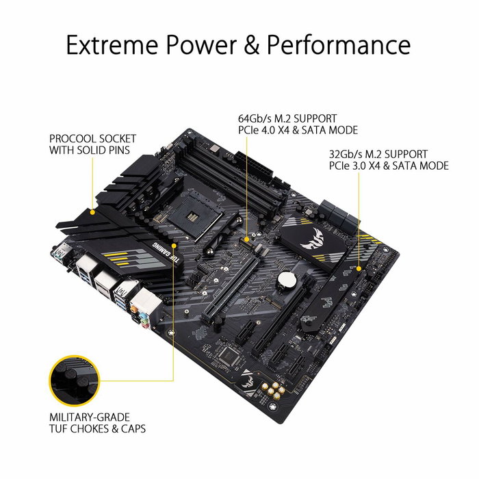 Asus TUF Gaming B550-PLUS ATX AMD B550 Socket AM4 DDR4 Asus TUF Gaming B550-PLUS ATX AMD B550 Socket AM4 DDR4