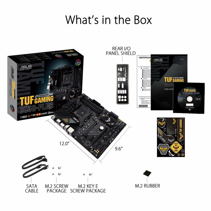 Asus TUF Gaming B550-PLUS ATX AMD B550 Socket AM4 DDR4 Asus TUF Gaming B550-PLUS ATX AMD B550 Socket AM4 DDR4