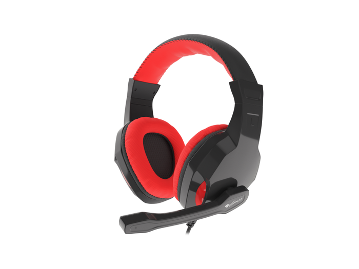 GENESIS ARGON 100 Auriculares Gaming Alámbricos de Diadema Supraaurales con Micrófono Boom y Conector 3.5mm Negro, Rojo