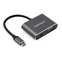 StarTech.com Adaptador USB-C a Mini DisplayPort y VGA – Conversor de Video 4K 60Hz HDR USB Tipo C