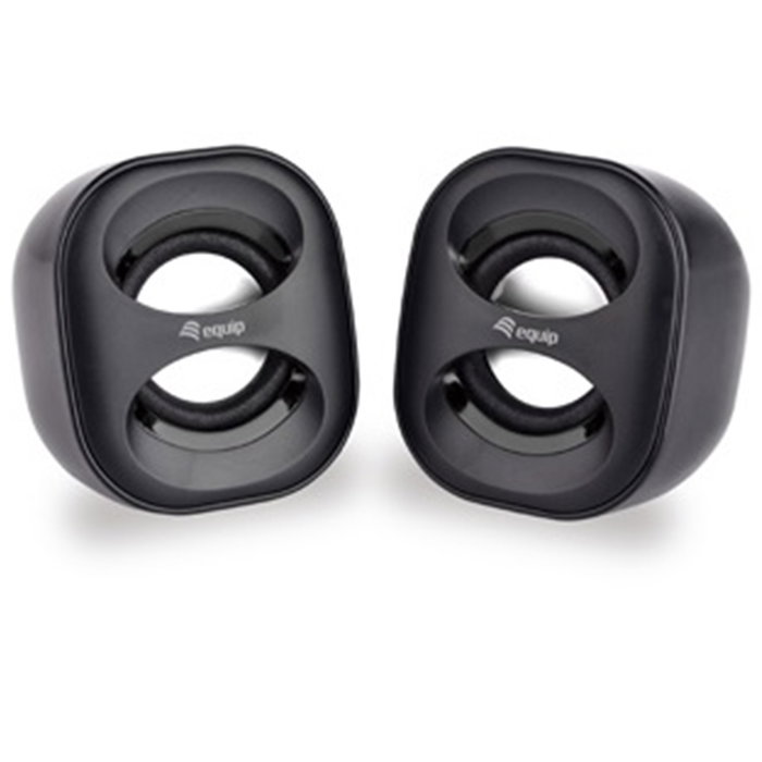 Equip Altavoces 2.0 Mini Negro para PC con Sonido Potente y Conexión USB/Jack 3.5mm Equip Altavoces 2.0 Mini Negro para PC con Sonido Potente y Conexión USB/Jack 3.5mm